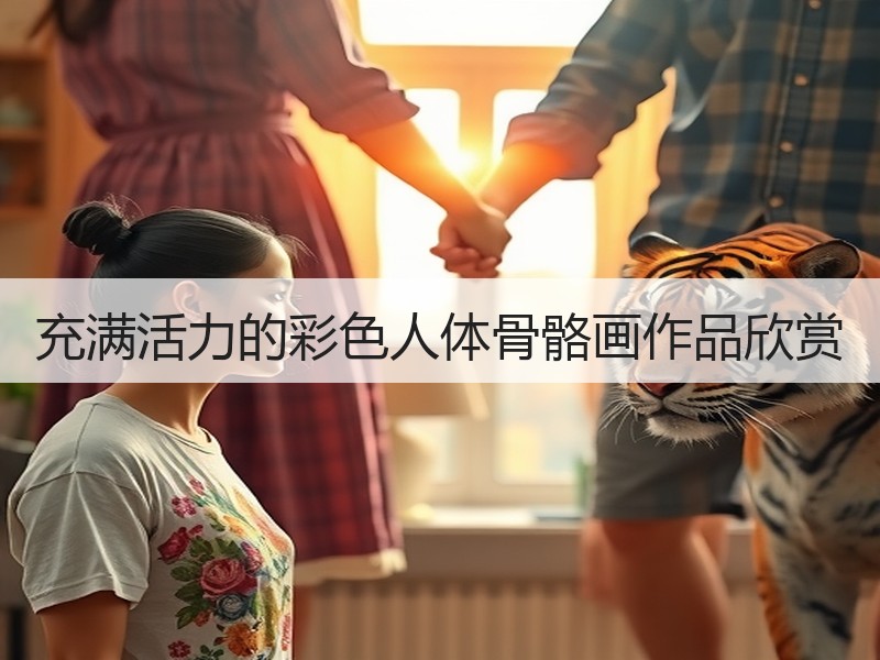 充满活力的彩色人体骨骼画作品欣赏 - 诺云双维造物网