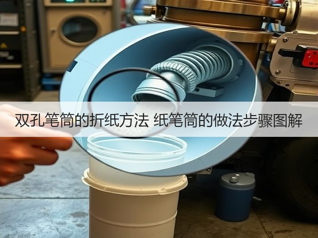 双孔笔筒的折纸方法 纸笔筒的做法步骤图解(图1)