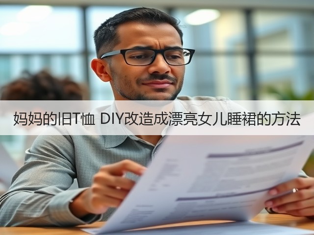 妈妈的旧T恤 DIY改造成漂亮女儿睡裙的方法(图3)