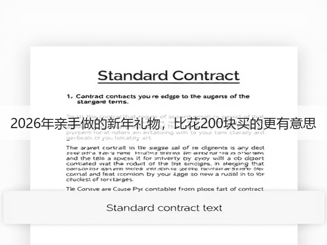 2026年亲手做的新年礼物，比花200块买的更有意思(图1)