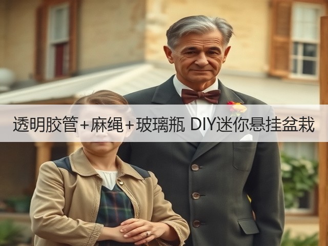 透明胶管+麻绳+玻璃瓶 DIY迷你悬挂盆栽(图1)