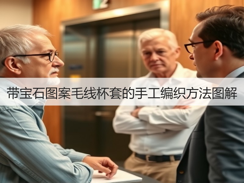 带宝石图案毛线杯套的手工编织方法图解 - 诺云双维造物网