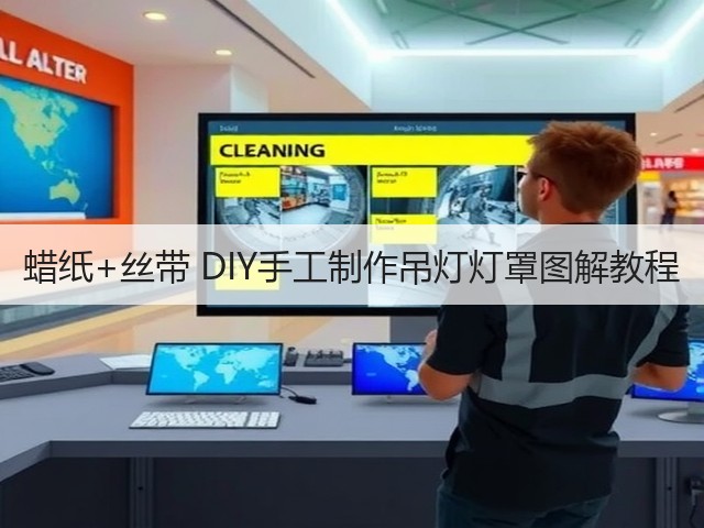 蜡纸+丝带 DIY手工制作吊灯灯罩图解教程(图3)