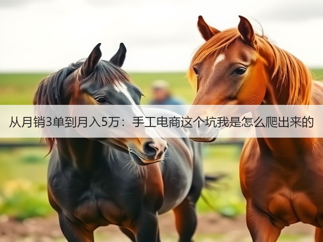 从月销3单到月入5万:手工电商这个坑我是怎么爬出来的(图1) 从月销3单到月入5万:手工电商这个坑我是怎么爬出来的(图1)