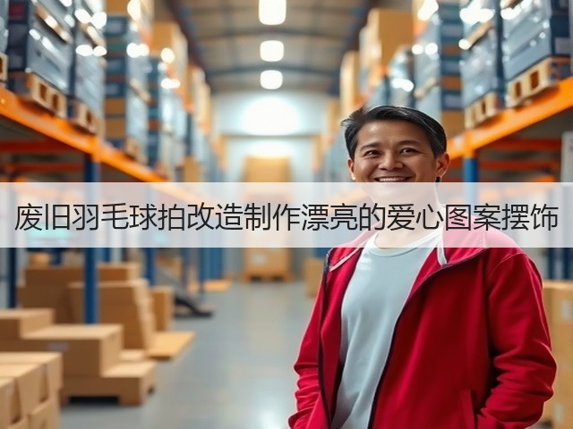 废旧羽毛球拍改造制作漂亮的爱心图案摆饰(图2)