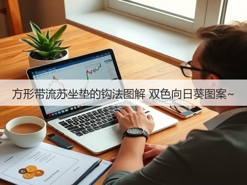 方形带流苏坐垫的钩法图解 双色向日葵图案~ - 诺云双维造物网