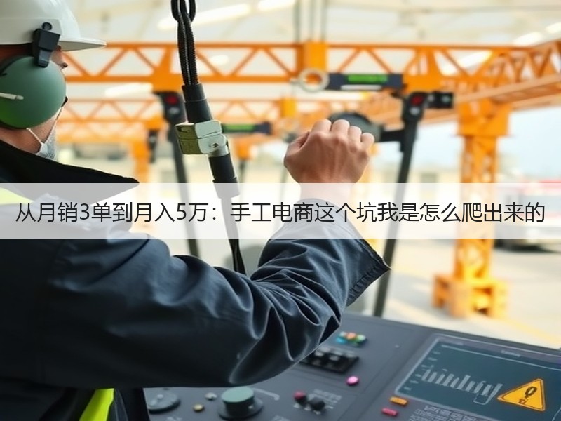 从月销3单到月入5万：手工电商这个坑我是怎么爬出来的 - 诺云双维造物网