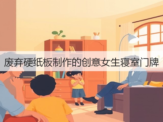 废弃硬纸板制作的创意女生寝室门牌(图3)
