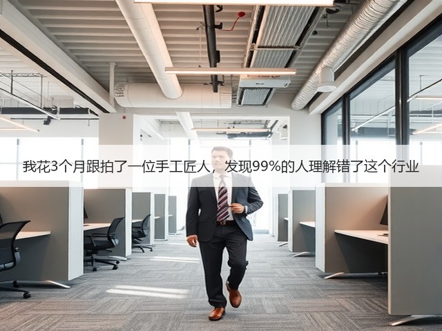 我花3个月跟拍了一位手工匠人，发现99%的人理解错了这个行业(图3)