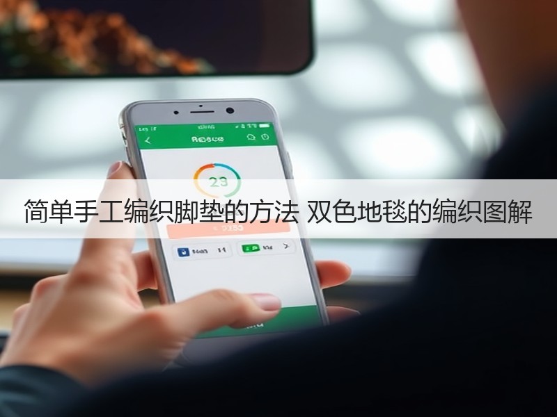 简单手工编织脚垫的方法 双色地毯的编织图解 - 诺云双维造物网